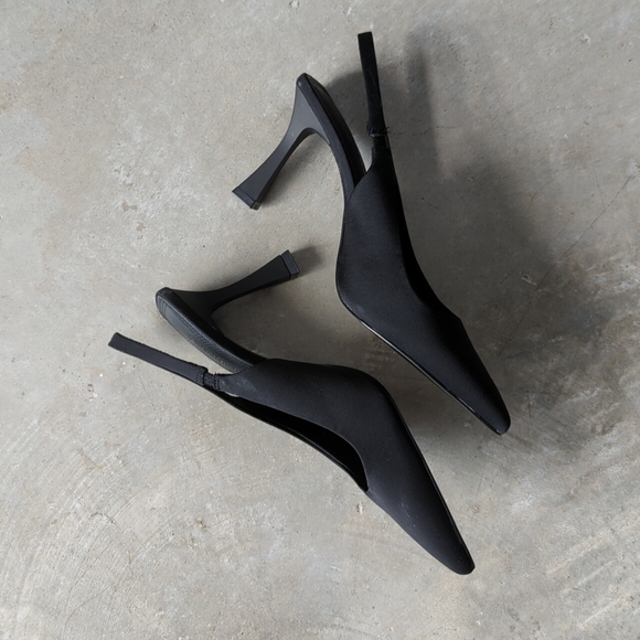 ASOS Shoes - Stradivarius slingback heeled shoes in black